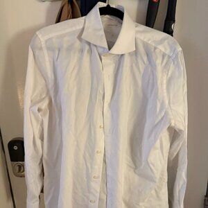 Suit Supply White Oxford Extra Slim Fit Shirt - 16 1/2